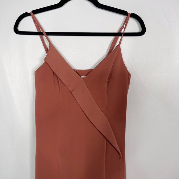 Keepsake The Label XSmall Mauve Pink Spice Overpowered Midi Dress VNeck Cocktail - Picture 3 of 13